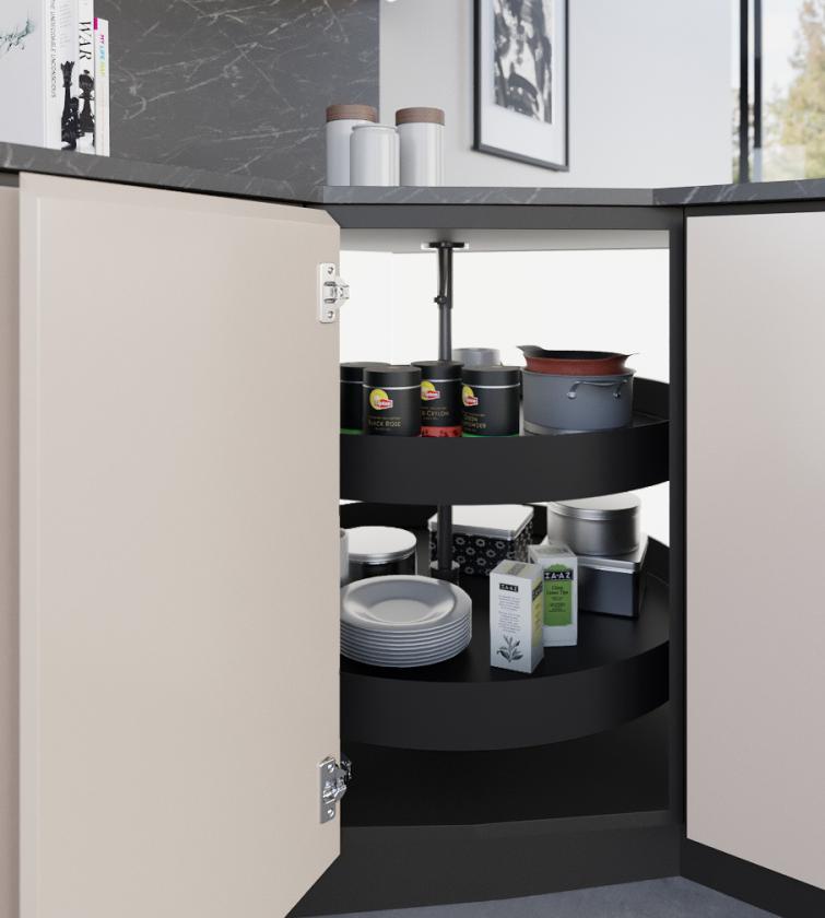 830BH Kit girevole angolo base 4/4 Nero