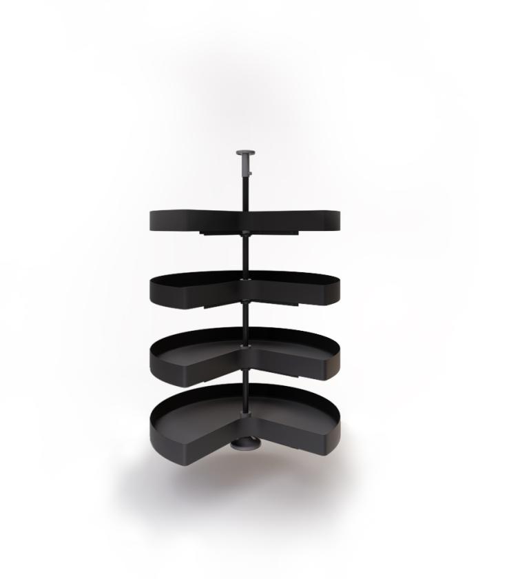 828AH Kit girevole angolo colonna cesti 3/4 Black