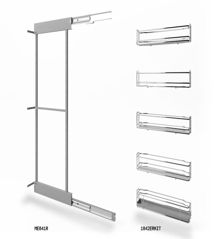842ER Colonna portabottiglie - Reversibile White Chrome