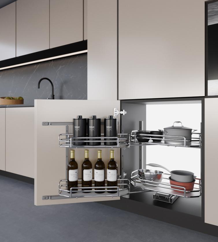 808SE Colonna attrezzata estraibile e reversibile White Chrome