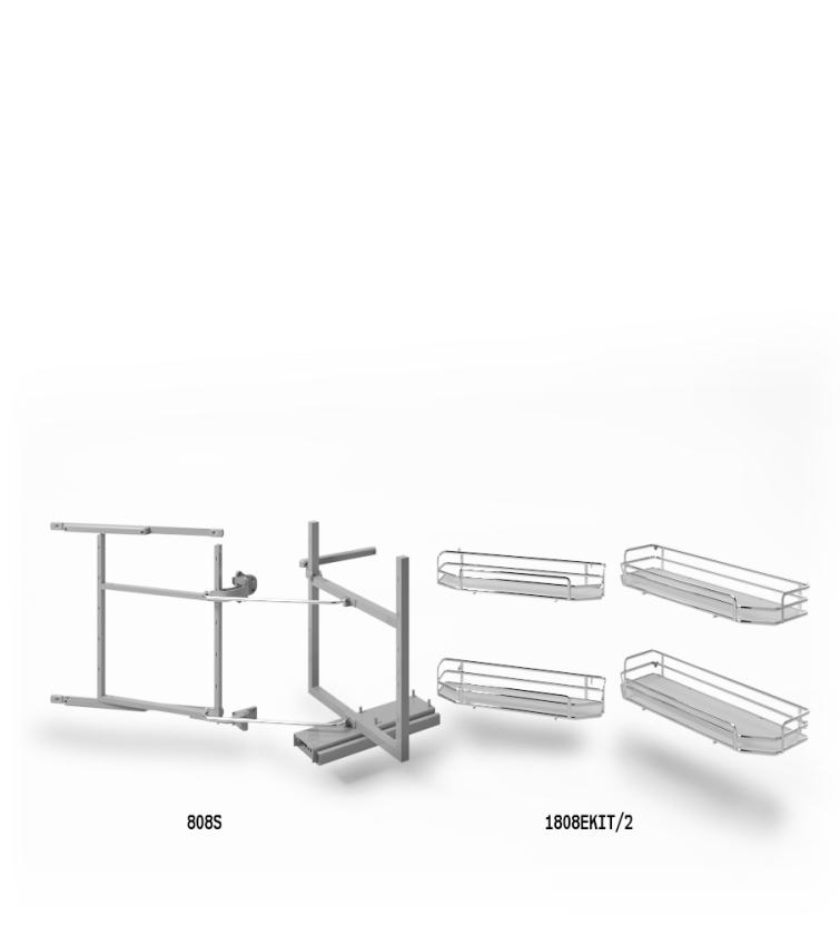 808SE Colonna attrezzata estraibile e reversibile White Chrome