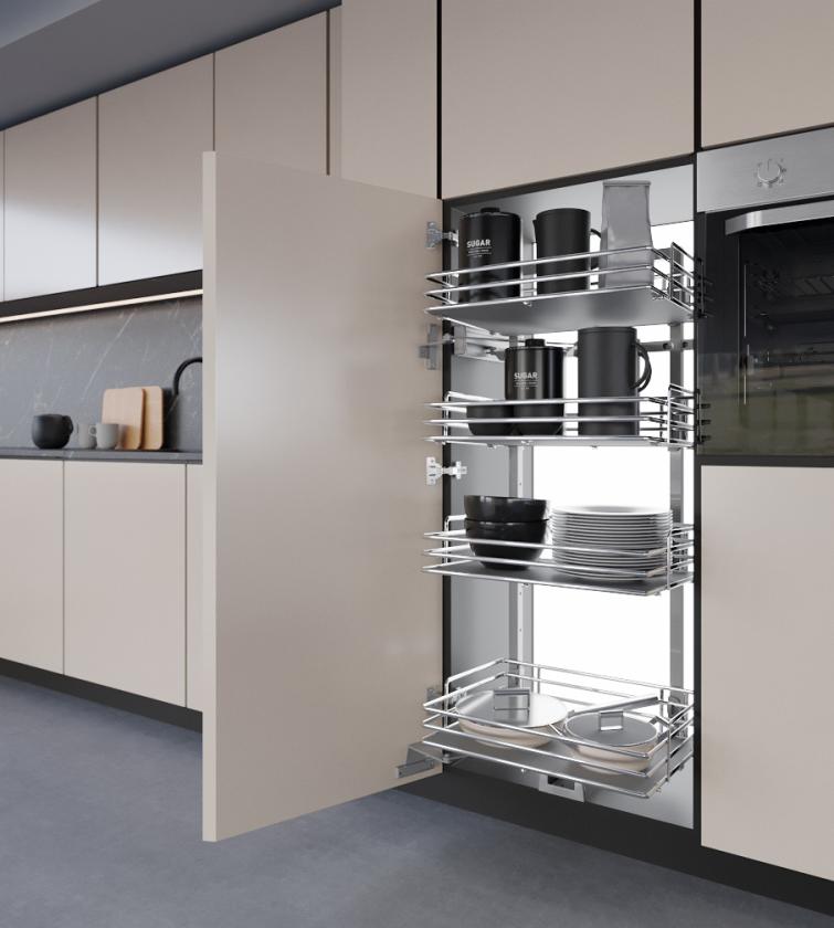 860XBE Maxima - Colonna dispensa reversibile Cromo Grigio