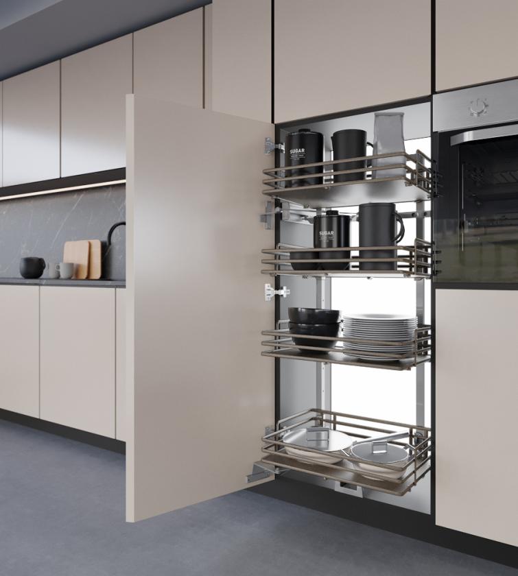 860XBE Maxima - Colonna dispensa reversibile Champagne