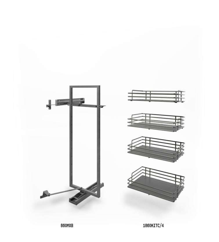 860XBE Maxima - Colonna dispensa reversibile Slate