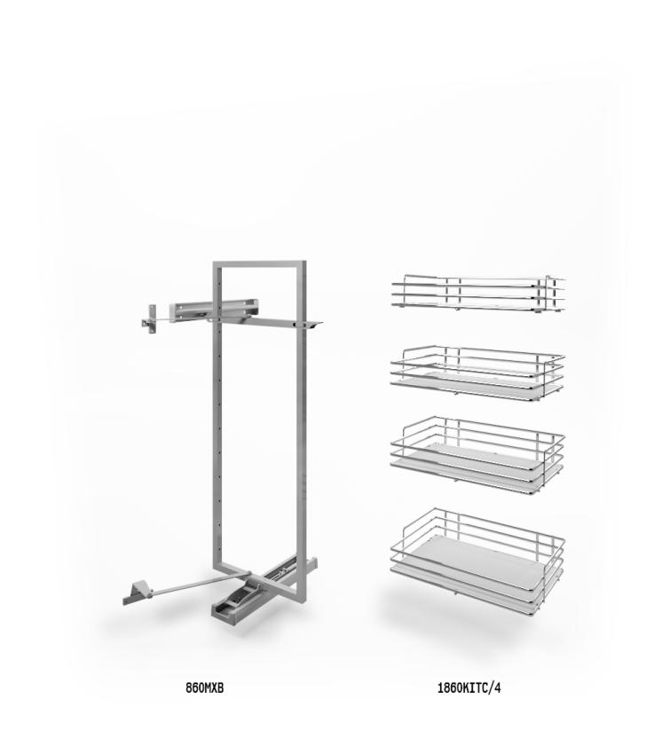 860XBE Maxima - Colonna dispensa reversibile Cromo Bianco