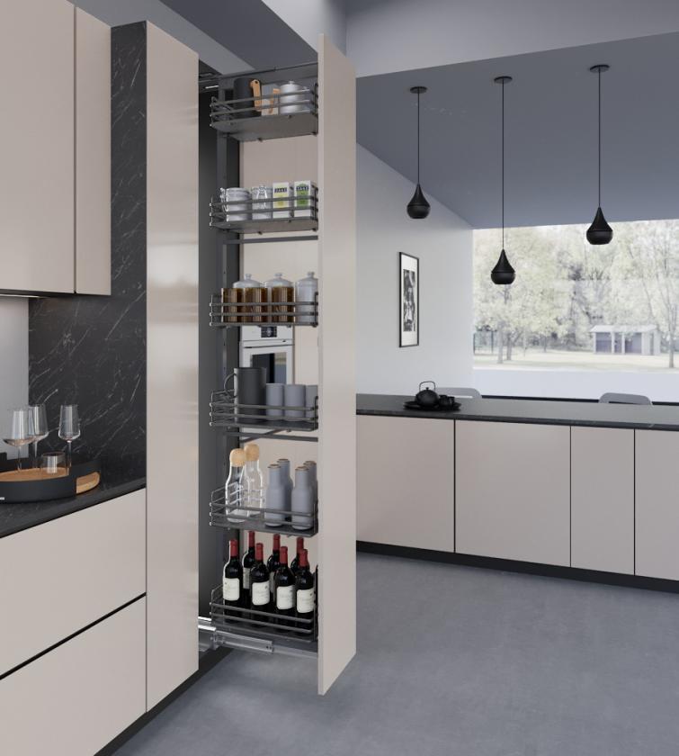 859E Colonna estraibile con guide a sfera Slate