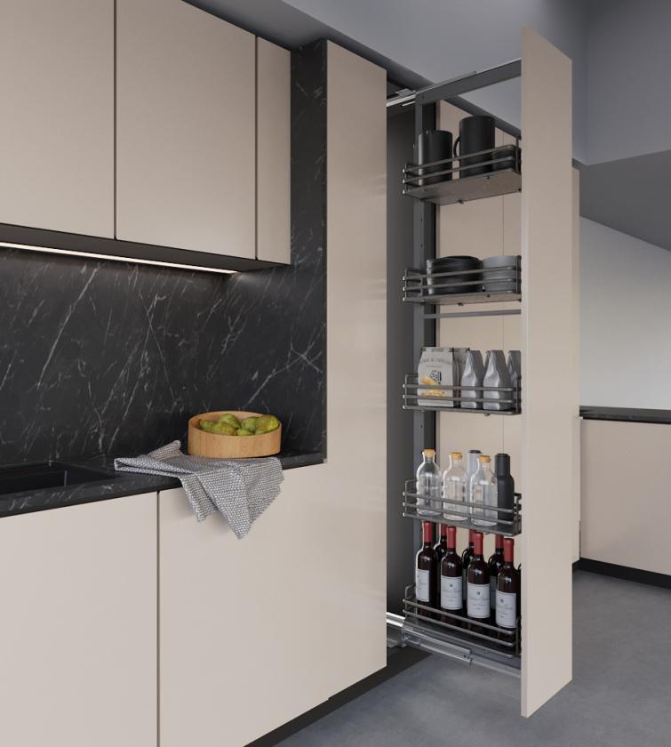 859E Colonna estraibile con guide a sfera Slate