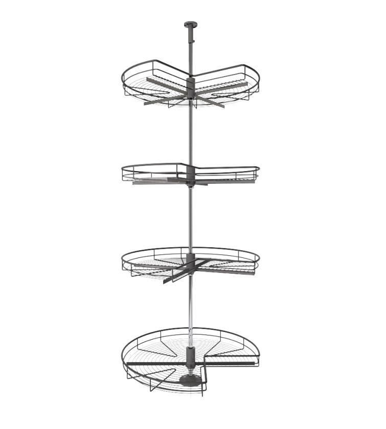 828 Kit girevole angolo colonna con 4 cesti 3/4 Ardesia