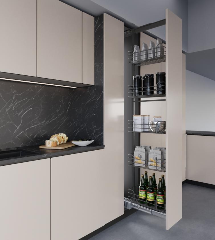 852 Colonna estraibile con guide a sfera Slate