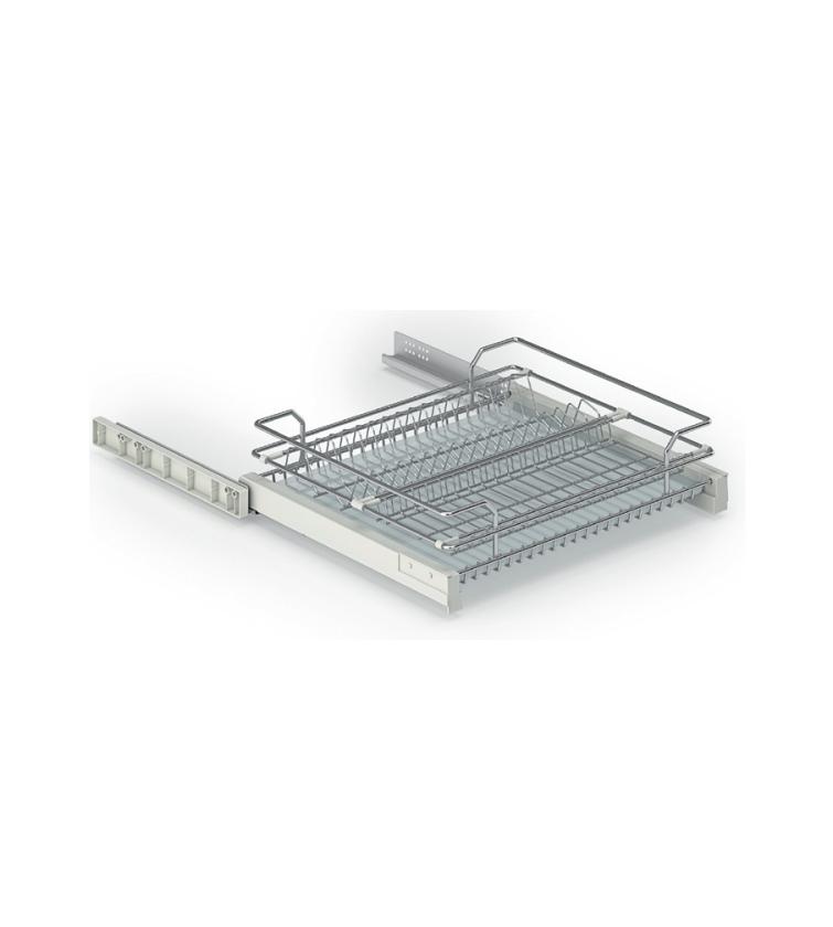 1703D Scolapiatti estraibile per base - Estrazione manuale Cromo