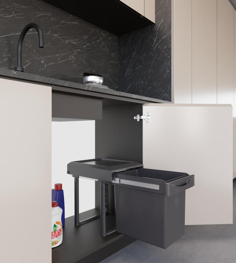 97A/1 Pattumiera estraibile Ardesia